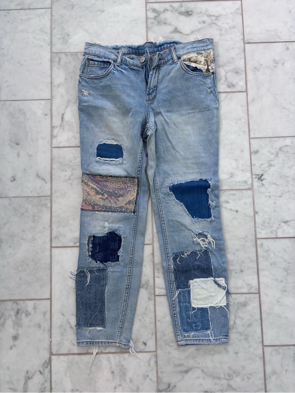 Urban Outfitters BDG Grunge Hobo Distressed Patchwork Women’s Jeans | Size 28